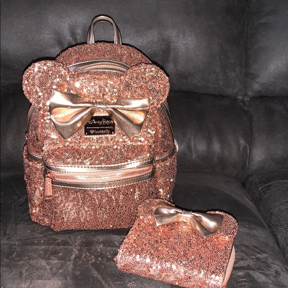 Disney Parks Loungefly backpack and wallet